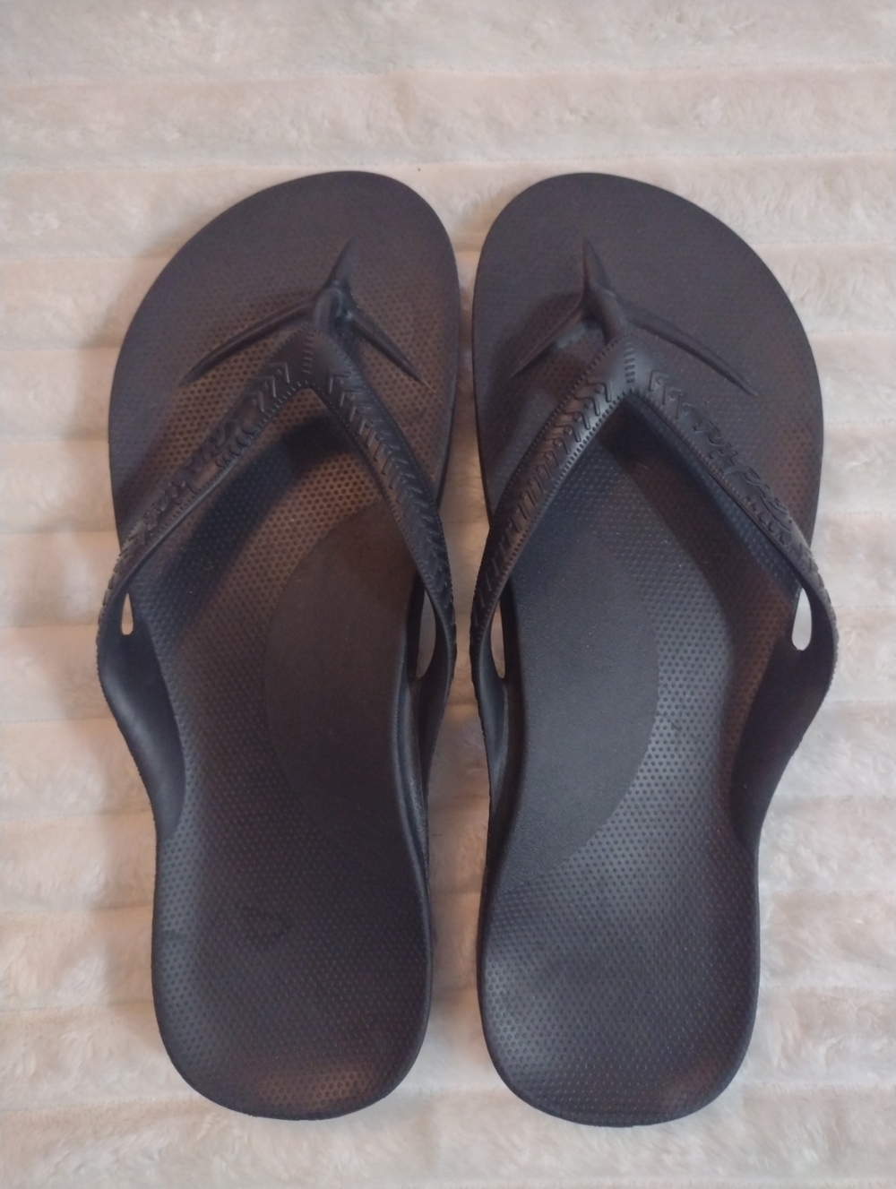 Archies Arch Support Flip Flops Mens 12 Black Thong Sandal Comfort Lightweight